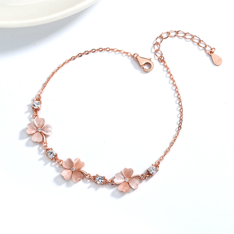 Fashion Jewelry Opal Crystal Gemstones Chain Bracelets For Women Femme Zircon Diamonds Rose Gold Jewelry Bijoux Mujer Cute Girlfriend Gifts AliExpress Novah Accessories Accessories