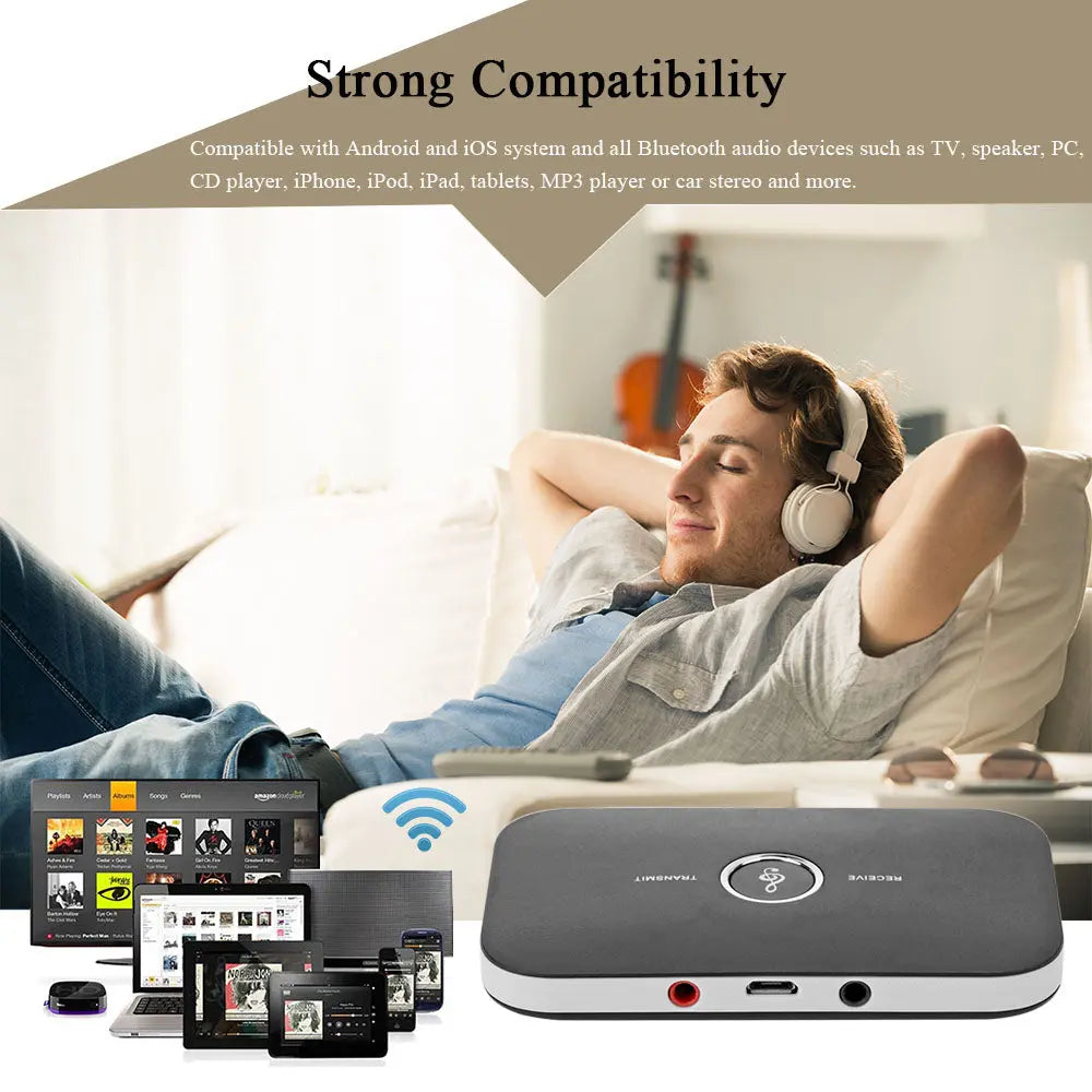 2 in 1 Bluetooth 4.1 Audio Transmitter & Receiver Teal Simba Novah Tech Accessories Tech Accessories