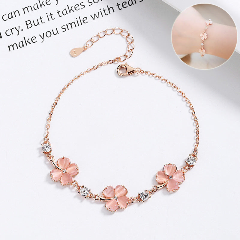 Fashion Jewelry Opal Crystal Gemstones Chain Bracelets For Women Femme Zircon Diamonds Rose Gold Jewelry Bijoux Mujer Cute Girlfriend Gifts AliExpress Novah Accessories Accessories