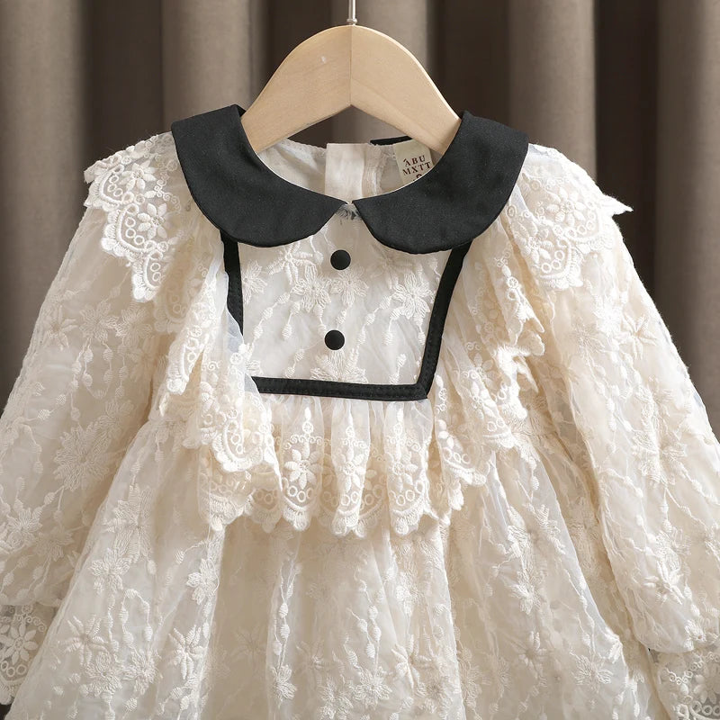 Spring new baby born girl clothes lace princess dress for toddler girls baby clothing infant birthday party tutu dresses dress Novah Novah