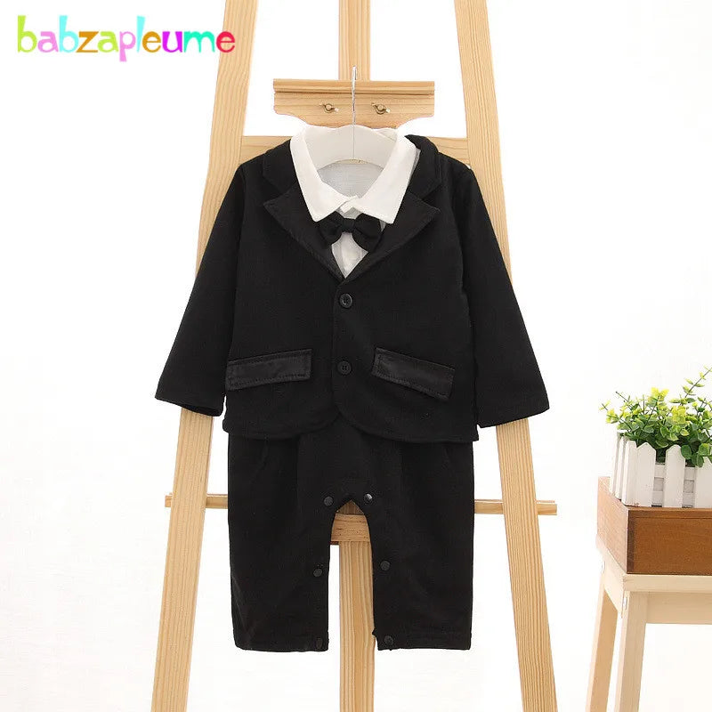 2Piece Sets Spring Autumn Newborn Baby Boys Clothes 1st Birthday Fashion Gentleman Coat+Jumpsuit Boutique Kid Clothing BC1278 Novah Novah