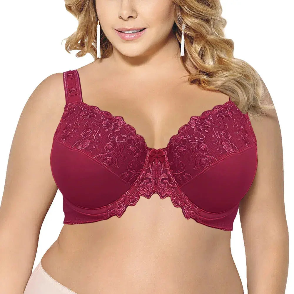 Plus Size Underwired Bra - Gray, US Size 36-54 F-I Cup - Novah Plus Size Underwired Bra - Gray, US Size 36-54 F-I Cup