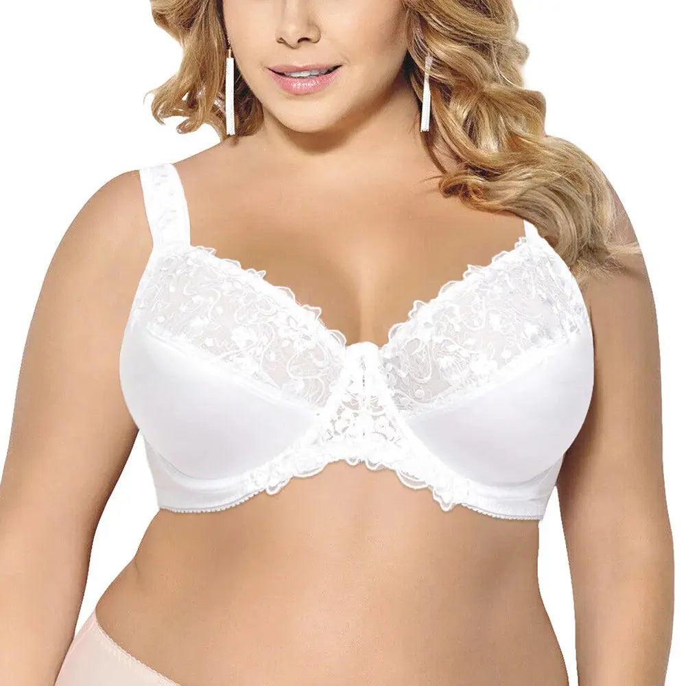 Plus Size Underwired Bra - Gray, US Size 36-54 F-I Cup - Novah Plus Size Underwired Bra - Gray, US Size 36-54 F-I Cup