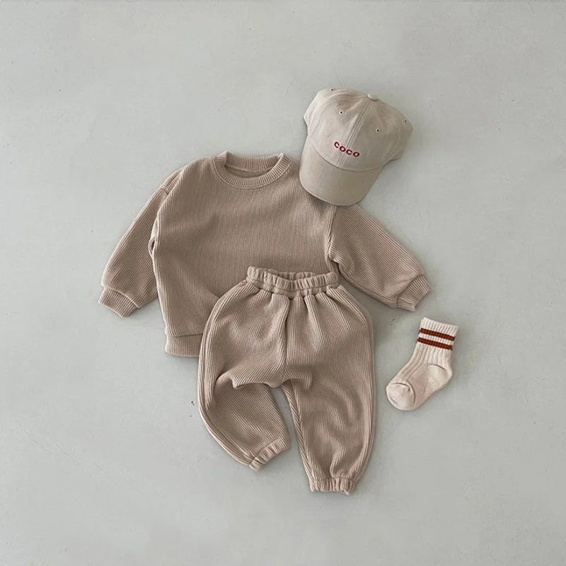 MILANCEL Autumn Baby Clothing Set Casual Hoodie Suit Girls Hoodie And Pants Boys Outfit Novah Novah