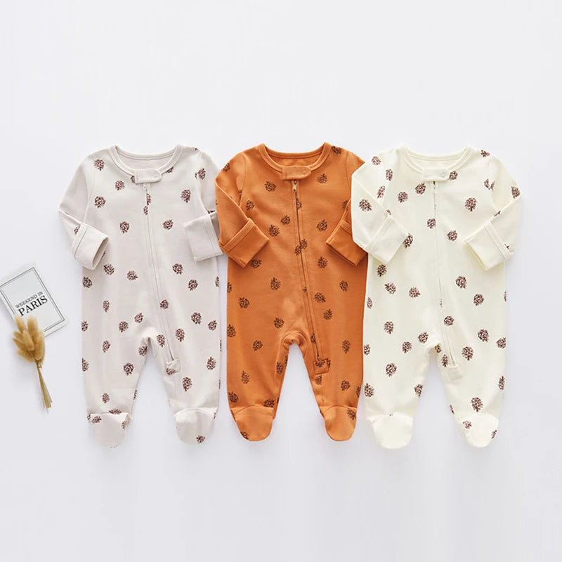 Cozy Knit Baby Jumpsuit | Autumn/Spring Newborn Romper | Soft Coral Velvet Clothing Novah Novah