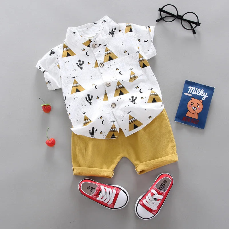 Fashion Baby Boy's Suit Summer Casual Clothes Set Top Shorts 2PCS Baby Clothing Set For Boys Infant Suits Kids Clothes Novah Novah