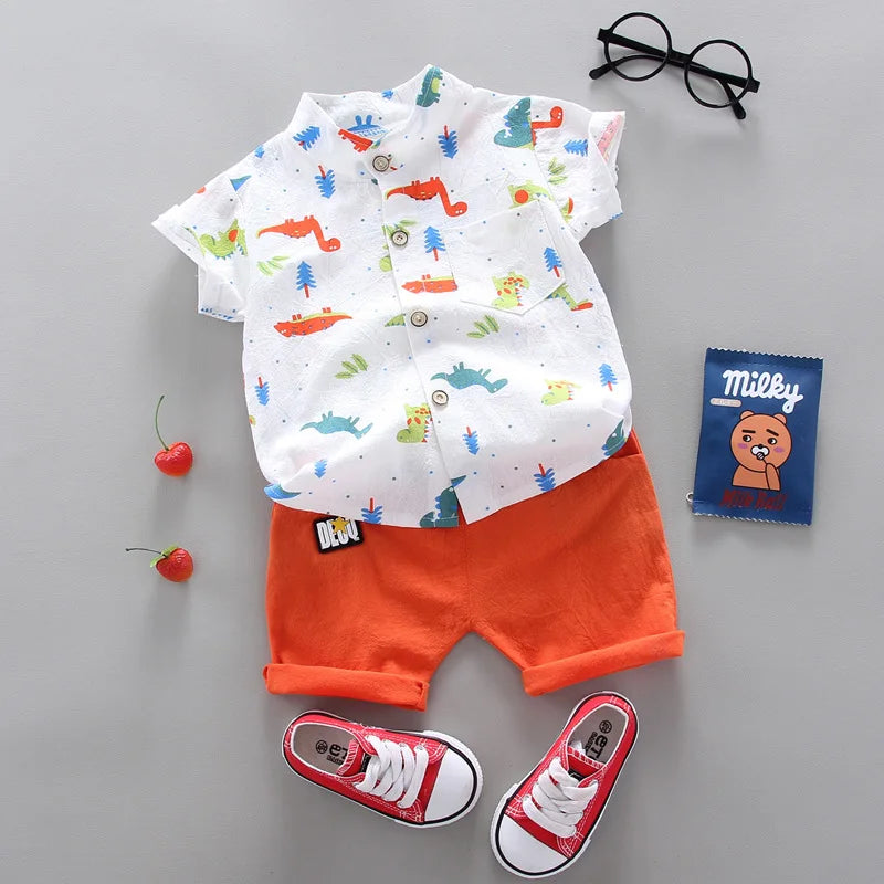 Fashion Baby Boy's Suit Summer Casual Clothes Set Top Shorts 2PCS Baby Clothing Set For Boys Infant Suits Kids Clothes Novah Novah