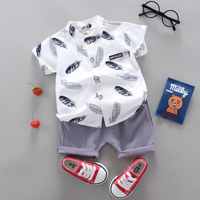 Fashion Baby Boy's Suit Summer Casual Clothes Set Top Shorts 2PCS Baby Clothing Set For Boys Infant Suits Kids Clothes Novah Novah