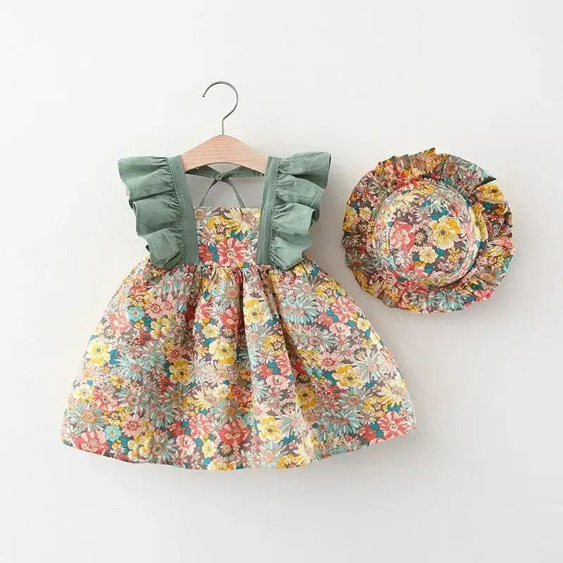 Baby Princess Strap Dress with Hat Novahst Novah