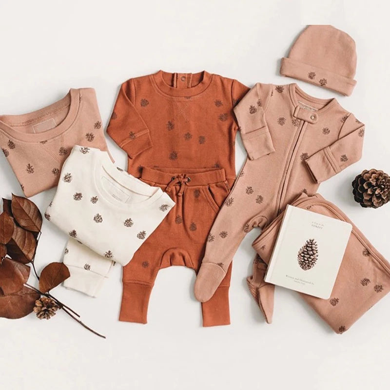 Cozy Knit Baby Jumpsuit | Autumn/Spring Newborn Romper | Soft Coral Velvet Clothing Novah Novah