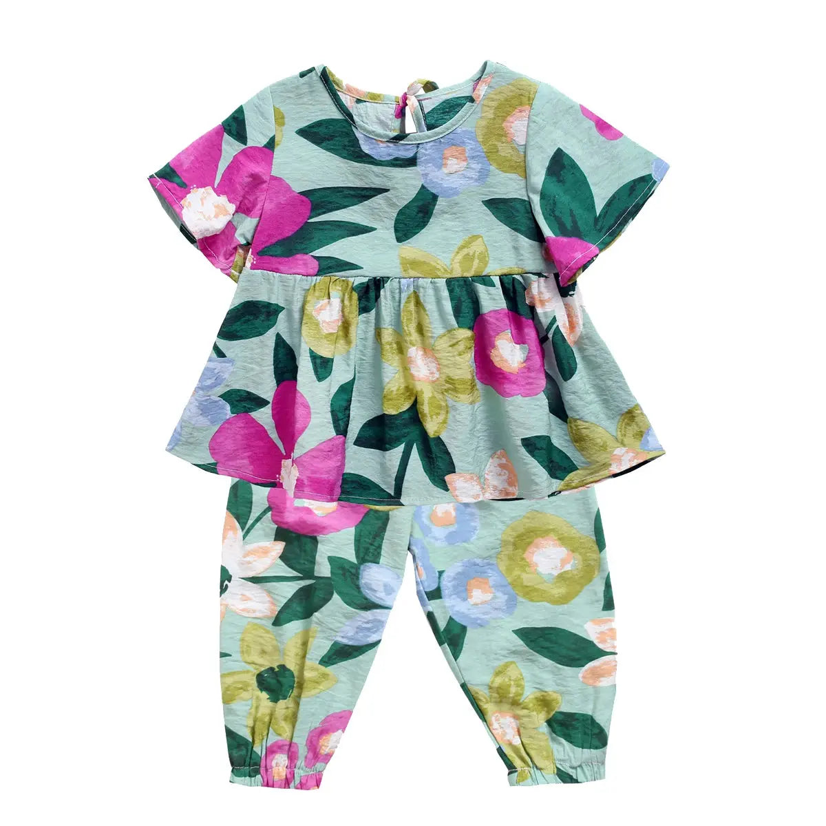 Sanlutoz Flowers Baby Girls Clothing Sets Summer Baby Sets Cotton Baby Girls Clothes Princess Fashion Casual - Novah