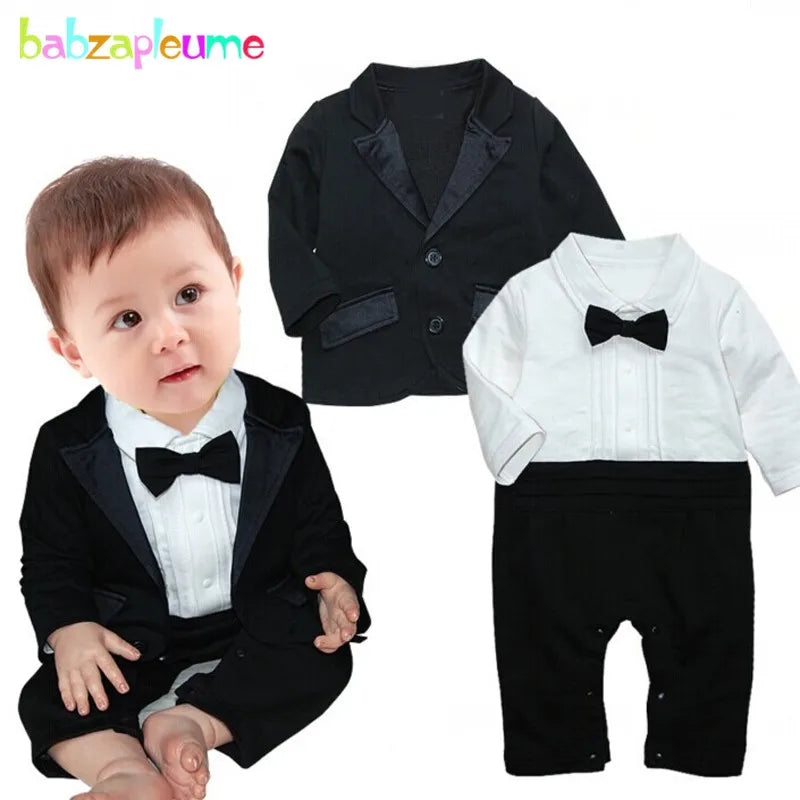 2Piece Sets Spring Autumn Newborn Baby Boys Clothes 1st Birthday Fashion Gentleman Coat+Jumpsuit Boutique Kid Clothing BC1278 Novah Novah