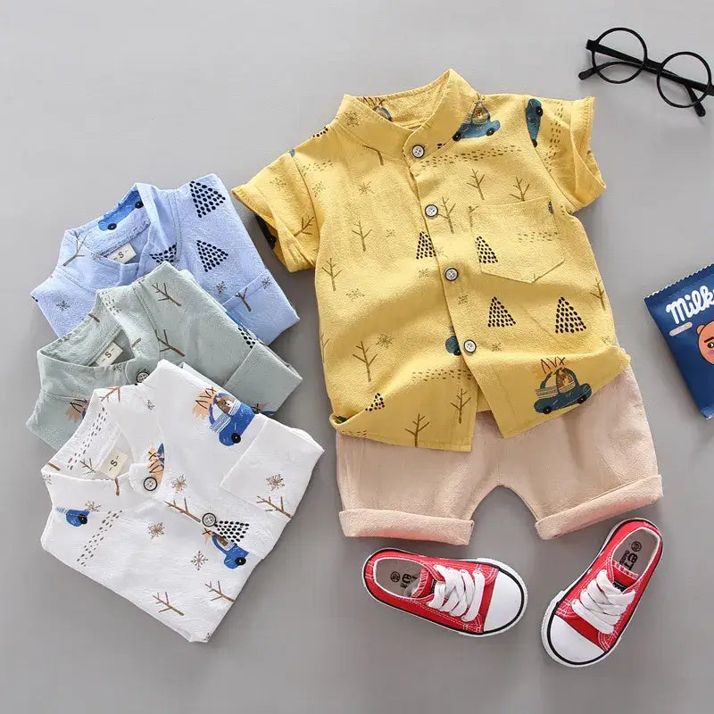 Fashion Baby Boy's Suit Summer Casual Clothes Set Top Shorts 2PCS Baby Clothing Set For Boys Infant Suits Kids Clothes Novah Novah